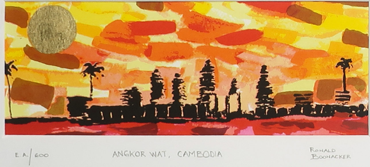 Ronald Boonacker - 6 kleine zeefdrukken in passe-partout kopen? Bied vanaf 50!