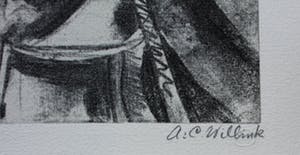 Carel Willink - litho: koppel in een bar - 1920 kopen? Bied vanaf 350!