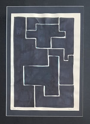 Siep van den Berg - Compositie met zwart kopen? Bied vanaf 100!