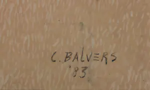 Kees Balvers - Acryl op doek, Cactus aan tafel - Ingelijst kopen? Bied vanaf 100!