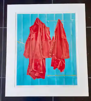 Jopie Huisman - Rood baaien Hemden (met passepartout) vendu pour 250€ !