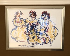 Anton Heyboer - Krijttekening met 3 Vrouwen kopen? Bied vanaf 700!