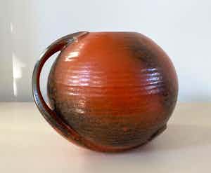 Mobach Keramiek - Oranje art deco bolvaas verkocht voor € 1!