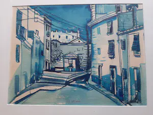 Leo Collard - Aquarel, Titel, "Tarragona II". kopen? Bied vanaf 40!