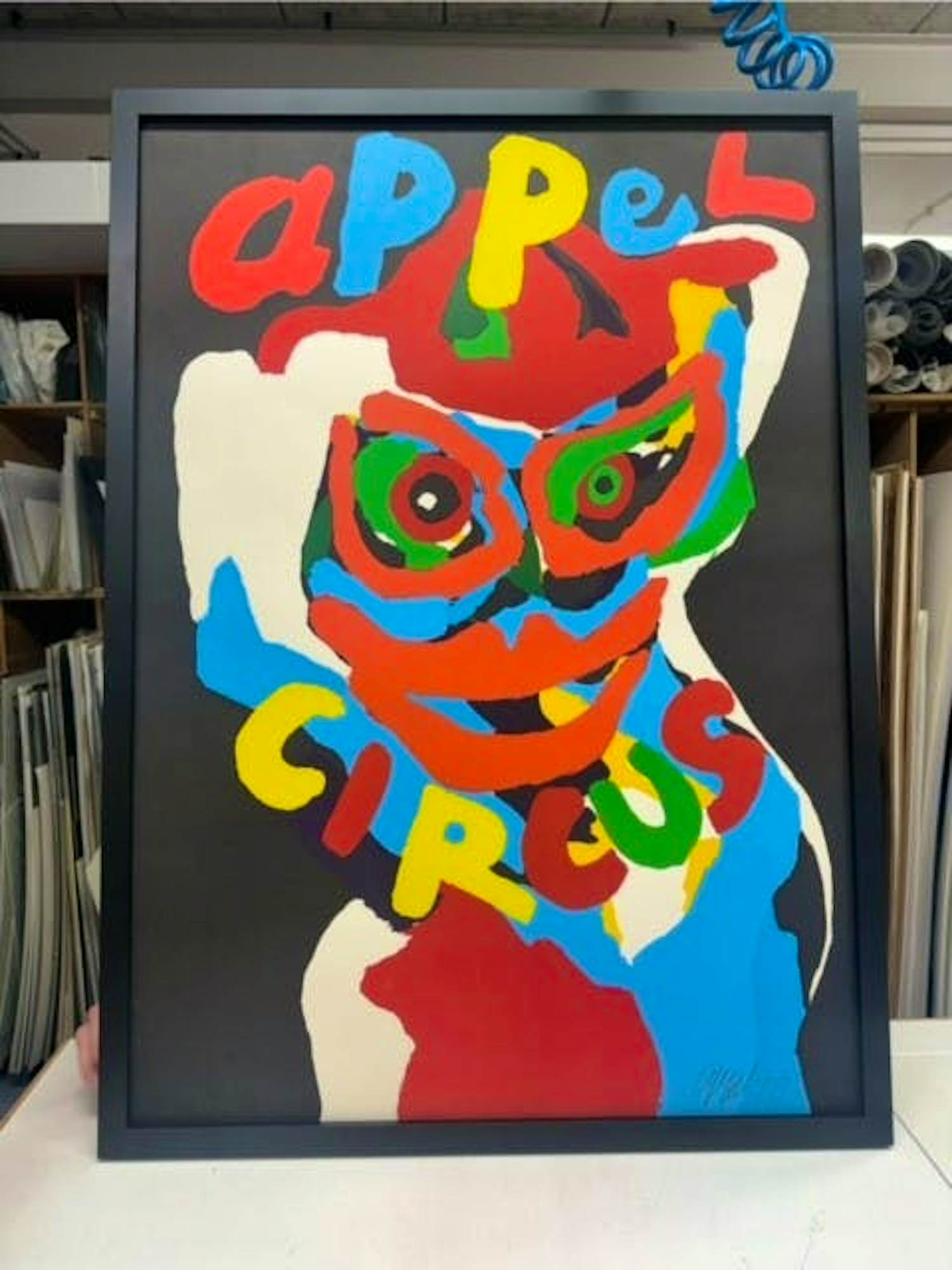 Karel Appel - Kleurenlitho CIRCUS Handgesigneerd---In Nieuwe Lijst!!! verkocht voor € 699!