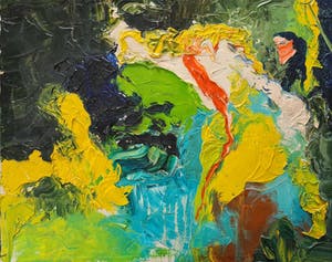 Niet of onleesbaar gesigneerd - Abstract kleurrijk werk kopen? Bied vanaf 1!