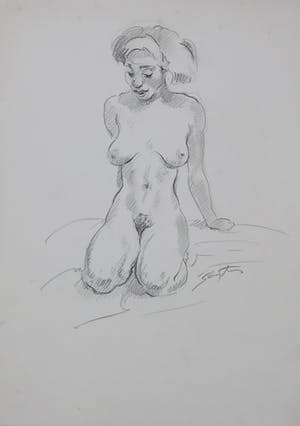 Jan Sluijters (jr.) - Tekening, Naakt kopen? Bied vanaf 40!