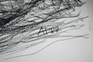 Auke Hettema - abstract landschap - tekening 1988 kopen? Bied vanaf 150!