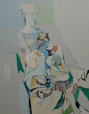 Lino Dinetto - Litho: Donna con colomba e bambino(vrouw met kind) kaufen? Bieten Sie von 45!