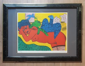 Corneille - " FEMME ROUGE, OISEAU BLEU ET CHAT VERT" uit 1987 ( GROOT) - laatste keer!! kopen? Bied vanaf 245!