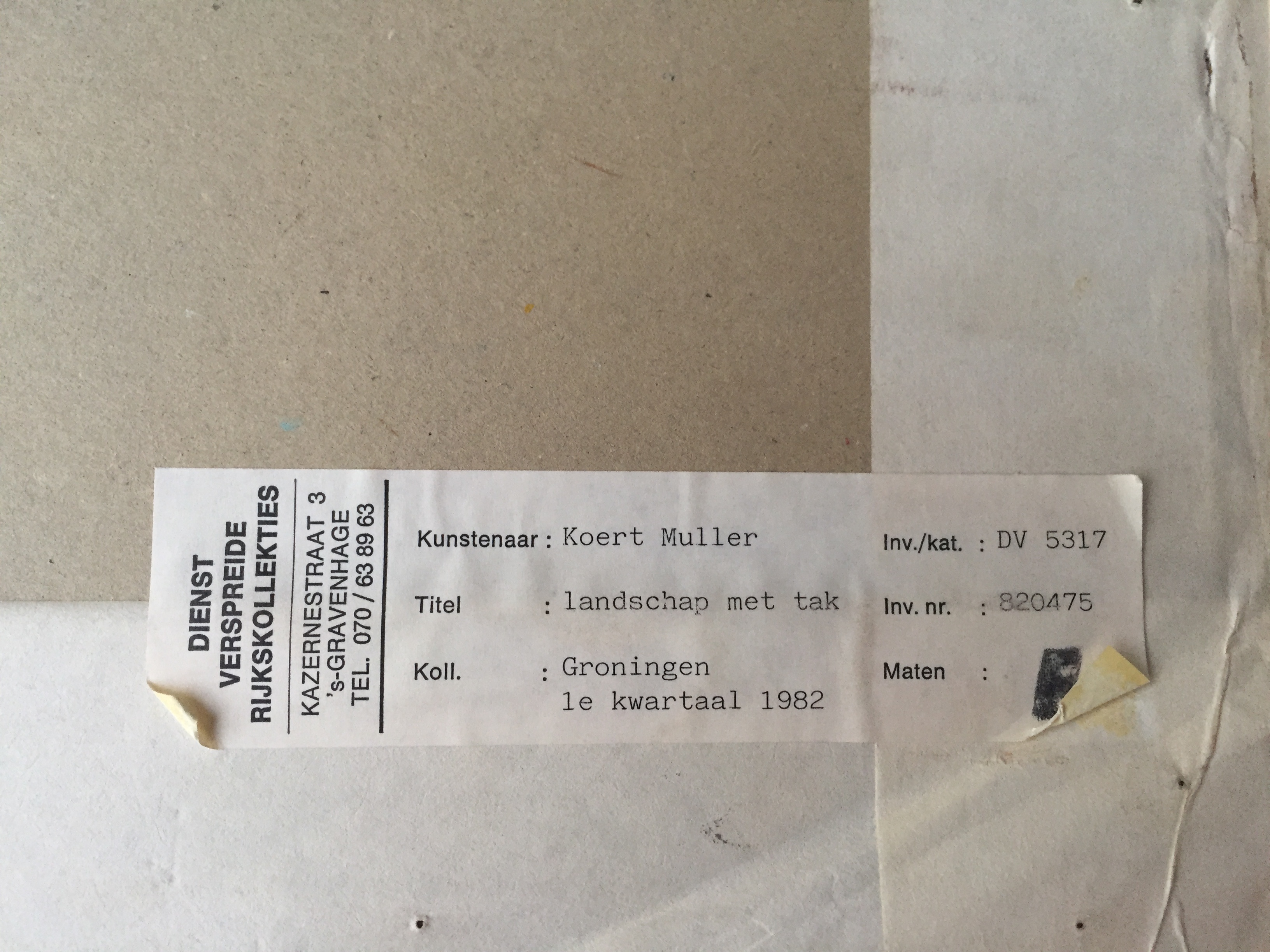 Koert Jan Muller - Landschap met tak kopen? Bied vanaf 1!