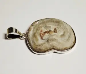 Nieuwe zilveren hanger met kristalagaat kopen? Bied vanaf 40!