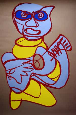 Karel Appel - Cool Hand Luke - 1977 verkocht voor € 850!