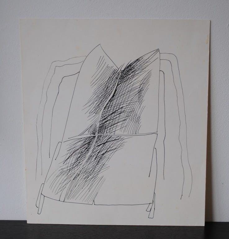 Lei Molin - Inkttekening 'En de bisschop was er niet!' verkocht voor € 36!