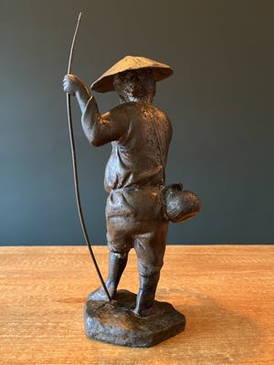 Niet of onleesbaar gesigneerd - Bronzen beeld waarschijnlijk uit meiji periode kopen? Bied vanaf 1!