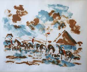 Friso ten Holt - Ruiters op het strand verkocht voor € 80!