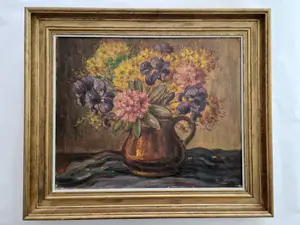 Urbain Gerlo - Vaas met veelkleurige bloemen kopen? Bied vanaf 75!