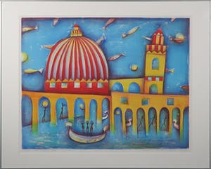 Marianne Aulman - Litho, Atlantis XIII - Ingelijst (Groot) kopen? Bied vanaf 20!