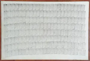 Christiaan Paul Damste - Abstracte compositie, tekening op glad karton kopen? Bied vanaf 1!