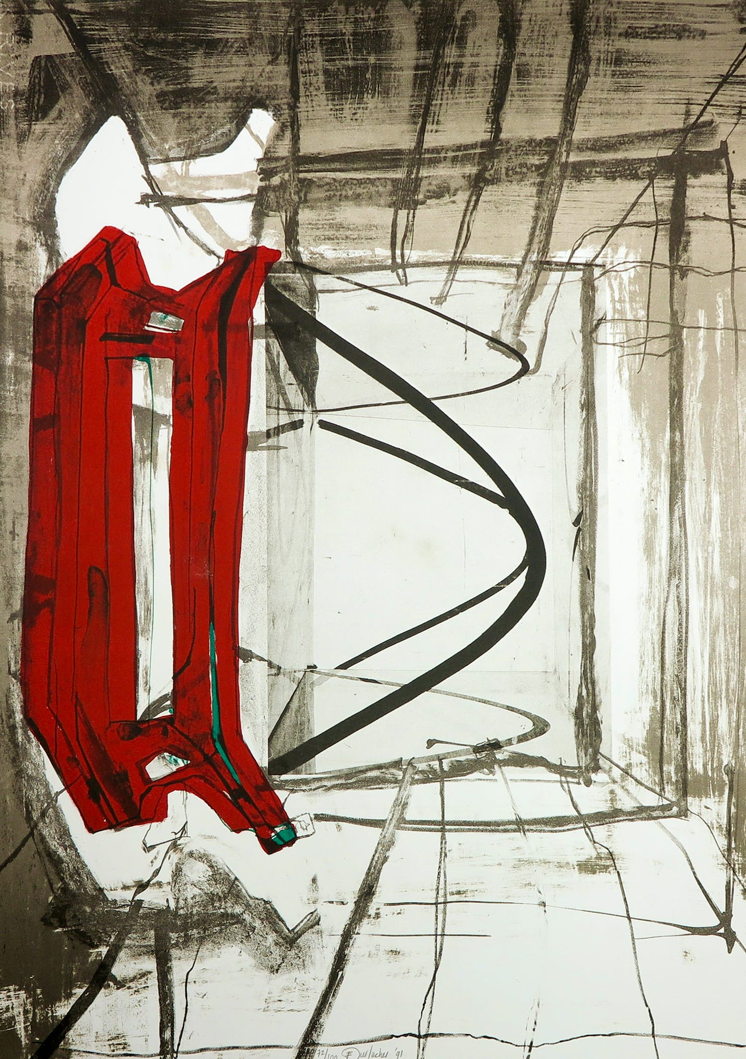 Eva Durlacher - Litho, Het podium is weer open kopen? Bied vanaf 1!