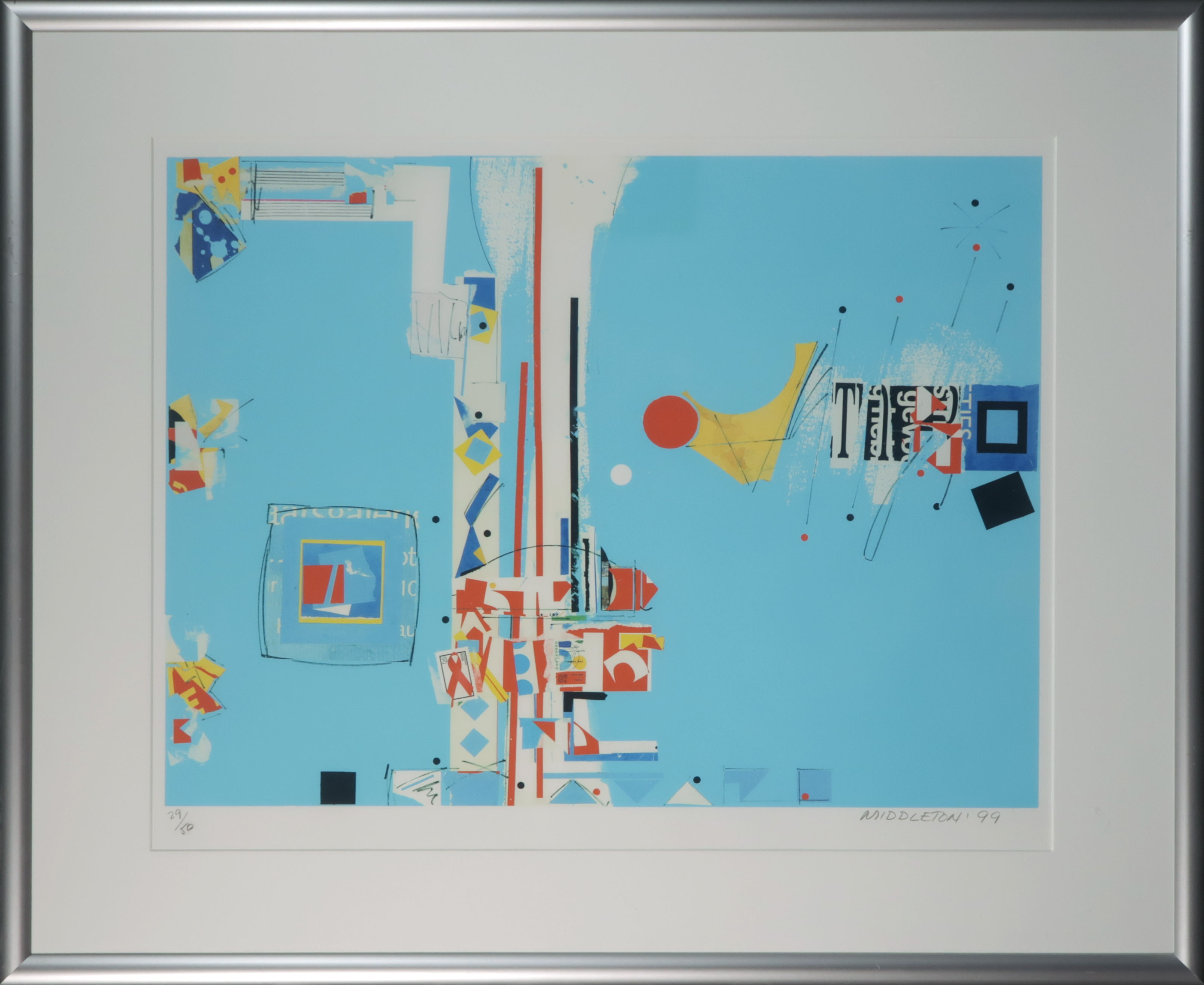 Sam Middleton - Zeefdruk, Harmonics - Ingelijst kopen? Bied vanaf 20!