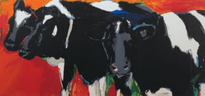 Gerda Elfring - Zeefdruk, 3 koeien - Ingelijst (Groot) kopen? Bied vanaf 50!