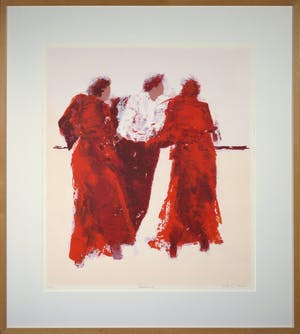 Wil Willemsen - Zeefdruk, Look around - Ingelijst kopen? Bied vanaf 50!