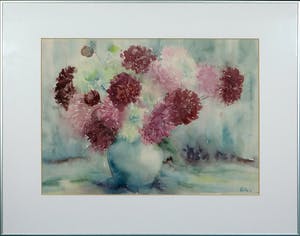 Anneke Witte - Aquarel op papier, Bloemstilleven- Ingelijst kopen? Bied vanaf 1!