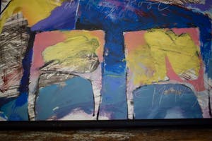 Marjan Nagtegaal - Acryl op paneel, De Roze Kooi - Ingelijst kopen? Bied vanaf 1!