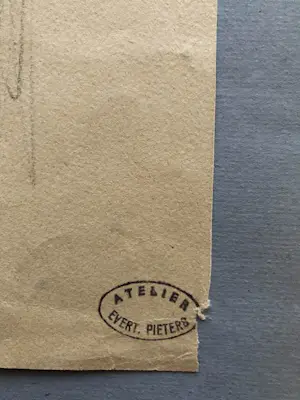 Evert Pieters - Tekening/aquarel Boerenmeisje kopen? Bied vanaf 125!