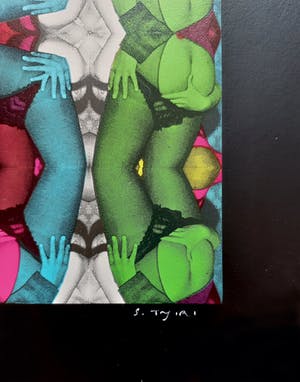 Shinkichi Tajiri - My secret garden met zwarte rand, gesigneerde offset kopen? Bied vanaf 75!