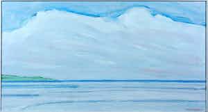 Paul Overhaus - Acryl op board, Landschap - Ingelijst verkocht voor € 70!