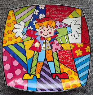 Romero Britto - 'Hug Too' Wall Platter kopen? Bied vanaf 69!