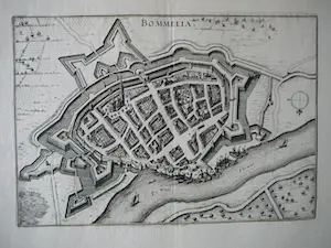 Matthäus Merian - Gravure Bommelia Zaltbommel 1646 kopen? Bied vanaf 85!