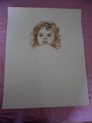 Leonor Fini - Lithografie, "Portrait de jeune fille kopen? Bied vanaf 20!