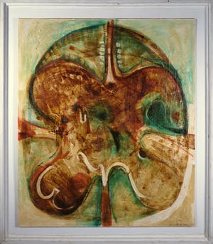 Jack Harden - Gemengde techniek op board, Volksvijand I - Ingelijst (Zeer Groot) kopen? Bied vanaf 50!