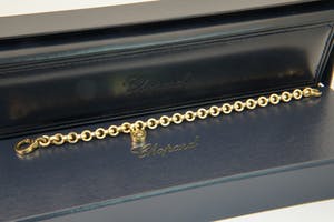 2058 - Chopard - Excl. "Happy Diamonds" 18 krt gouden Armband + diamanten hanger kopen? Bied vanaf 1960!