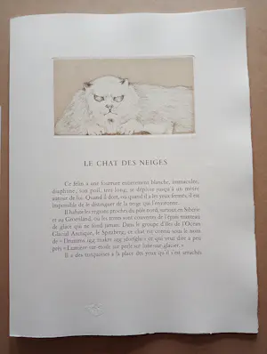 Leonor Fini - Leonor Fini Ets Les Chat des Neiges Surrealisme 1975 kopen? Bied vanaf 75!