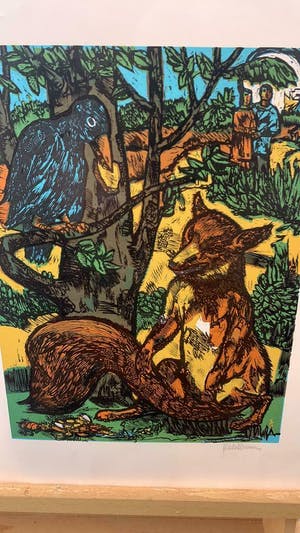 Jan Battermann - sterk afgeprijst : Originele lino gravure Jan Battermann gesigneerd kopen? Bied vanaf 29!