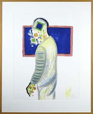 Roger Raveel - Litho, Een mens - Ingelijst verkocht voor € 800!