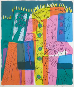 Frank Lengvenius - Zeefdruk, Zonder titel - Ingelijst kopen? Bied vanaf 40!