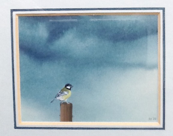 Anja Middelkoop - Geschilderd Koolmeesje,gesigneerd en ingelijst kopen? Bied vanaf 35!