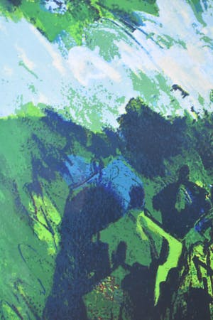 Mattie Schilders - Samenwerken - Twee zeefdrukken - Ingelijst - Groot kopen? Bied vanaf 50!