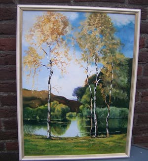 Niet of onleesbaar gesigneerd - Berken aan het water Joop de Graaf(1983-1911) kopen? Bied vanaf 1!