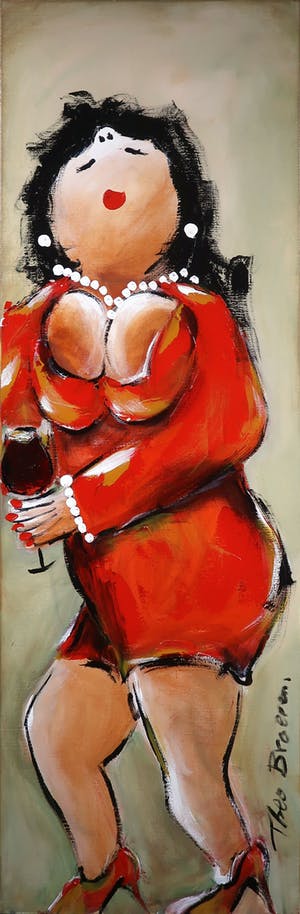 Theo Broeren - Acryl op doek, Jeanet (Groot) kopen? Bied vanaf 120!