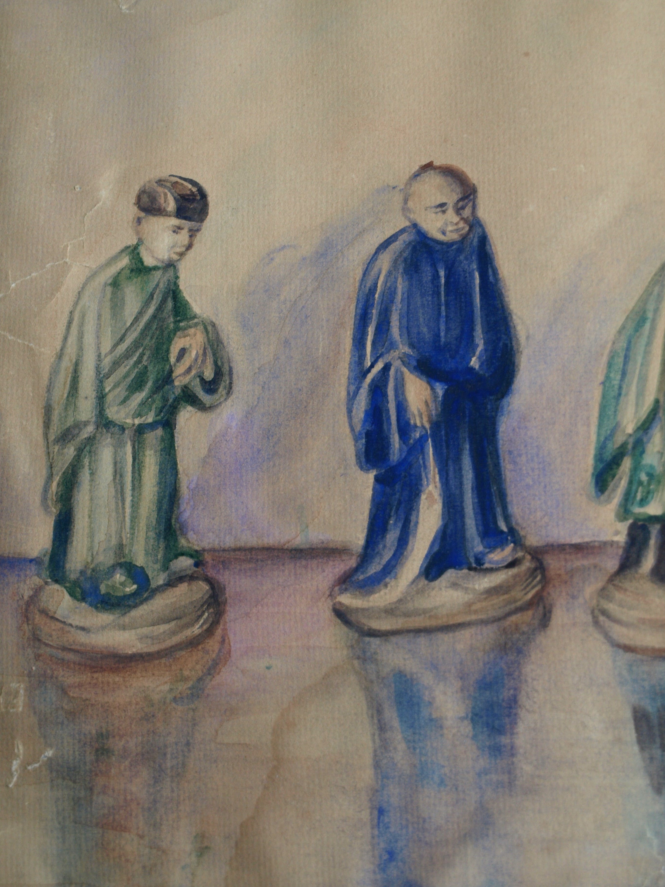 Willem Karel Rees - Aquarel , Oosterse figuren , Schaakstukken? – gesigneerd kopen? Bied vanaf 1!
