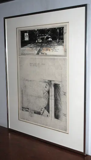 Rolf Weijburg - Detail in Italië (Milaan) -ets 1/10 en fotocollage -zeer vroeg werk (1980) kopen? Bied vanaf 100!