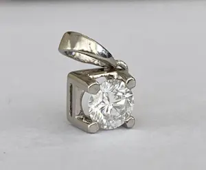 14 Kt witgouden hanger met diamant ca 0.45 crt kaufen? Bieten Sie von 450!