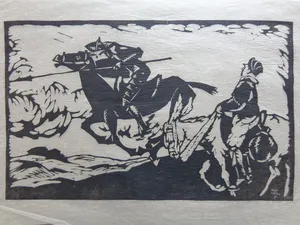 Daan de Vries - LOT VAN 4 STUKS / ZW-W HOUTSNEDE / SIG kopen? Bied vanaf 55!