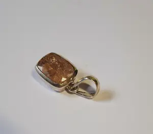 Nieuw zilveren Hanger, met Natuurlijke, sprankelende, gouden zonnesteen kopen? Bied vanaf 70!